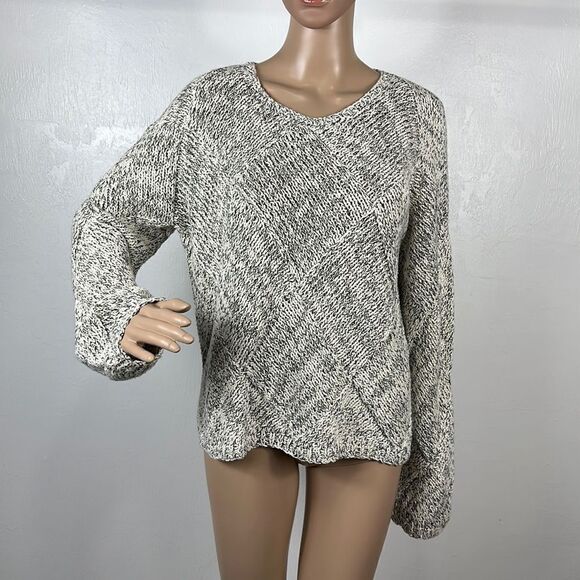 Eileen Fisher Marled Organic Sweater Slouchy Pullover Sweater Size M - Picture 2 of 8